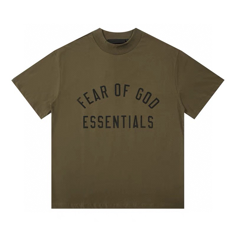 Fear of God Essentials BACK TO SCHOOL系列 字母印花圆领短袖 T恤 男女同款 夏款 曜石黑 橄榄绿 常青绿 燕麦灰 象牙白
