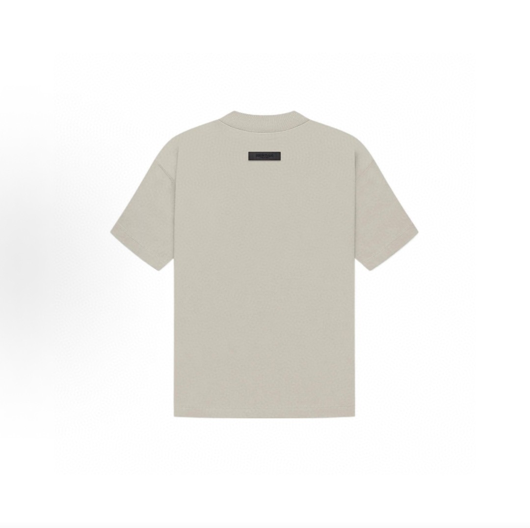 Fear of God Essentials 双排植绒字母印花圆领短袖 T恤 男女同款 夏款 珊瑚红 烟丝色 黑棕色 蛋壳白 烟灰色