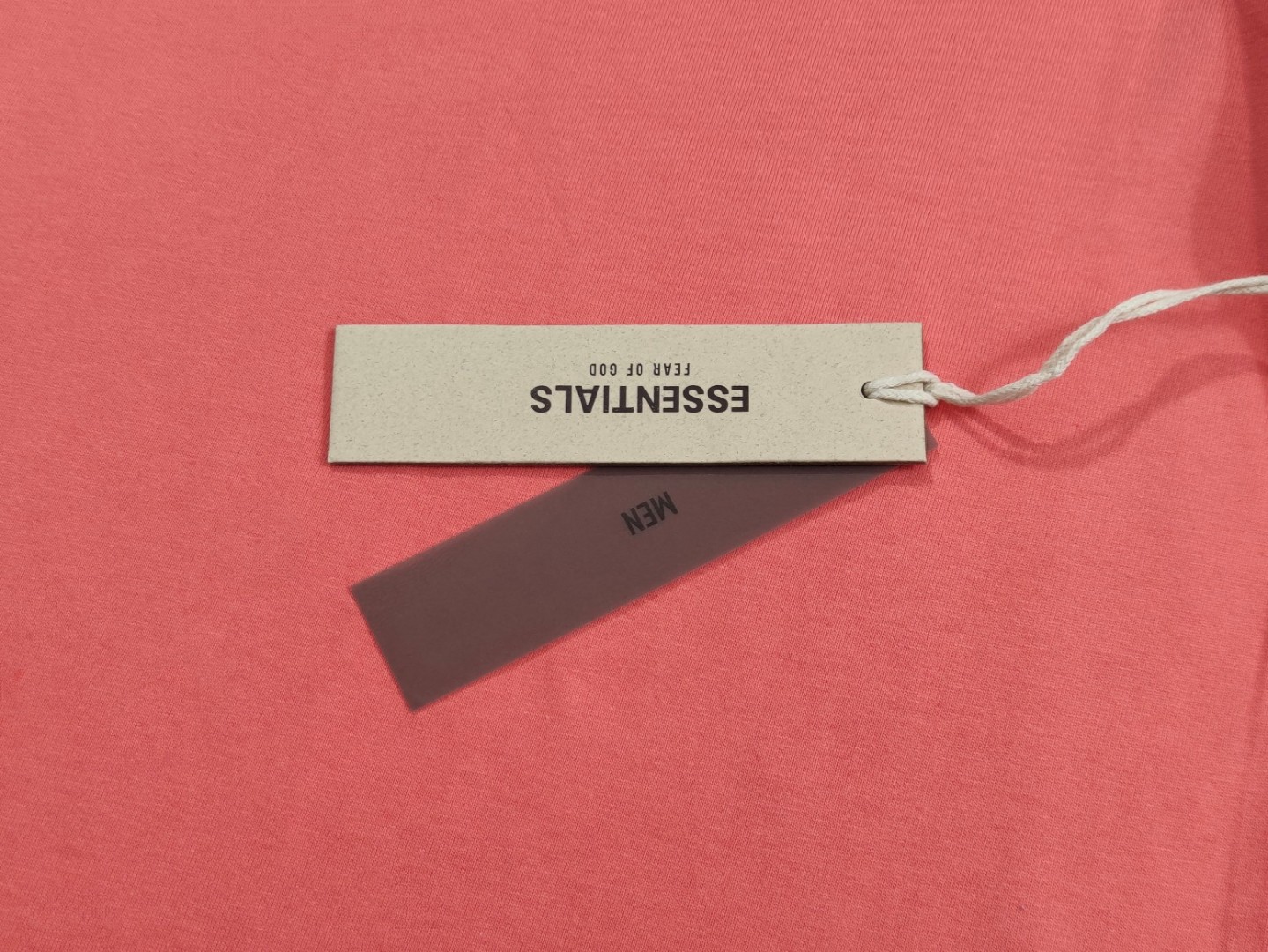 Fear of God Essentials 双排植绒字母印花圆领短袖 T恤 男女同款 夏款 珊瑚红 烟丝色 黑棕色 蛋壳白 烟灰色