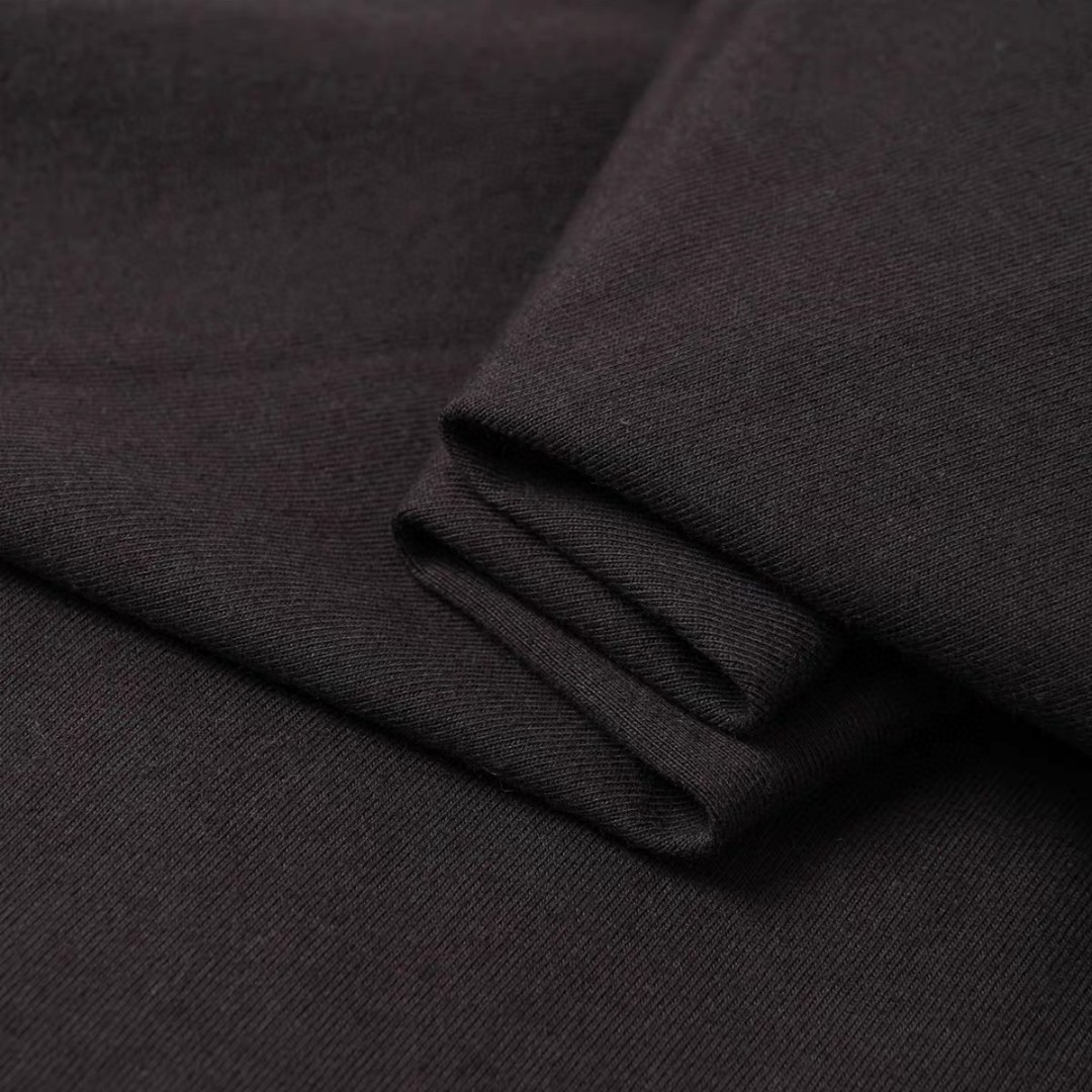 Fear of God Essentials 1977系列 植绒印花圆领短袖 T恤 男女同款 夏款 深麻灰 铁黑色