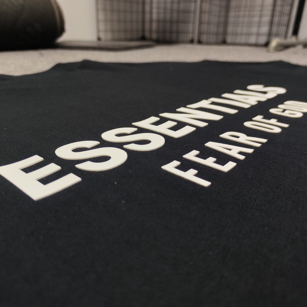 Fear of God Essentials ALWAYS ON系列 硅胶字母印花圆领短袖 T恤 男女同款 夏款 亮白色 亚瑟灰 玄青黑