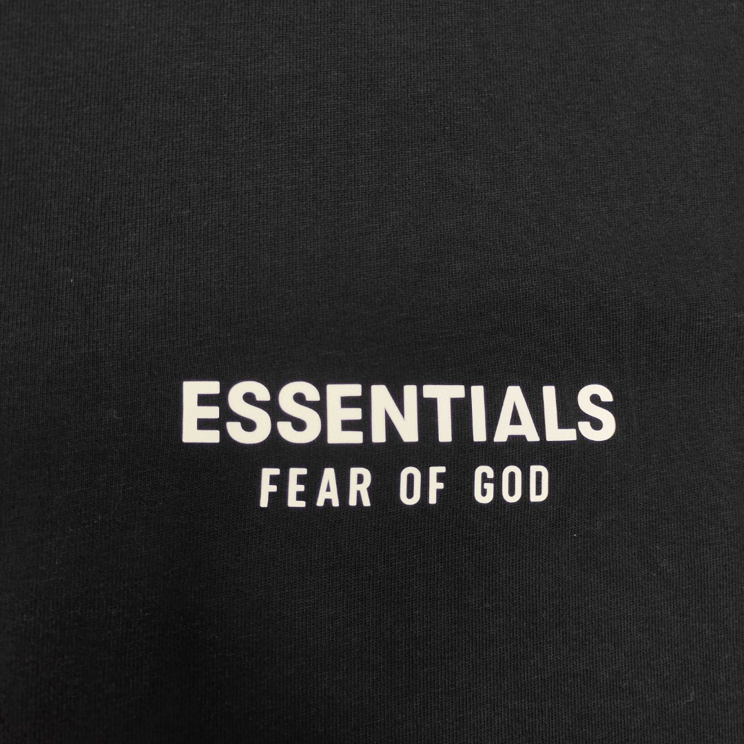 Fear of God Essentials ALWAYS ON系列 硅胶字母印花圆领短袖 T恤 男女同款 夏款 亮白色 亚瑟灰 玄青黑