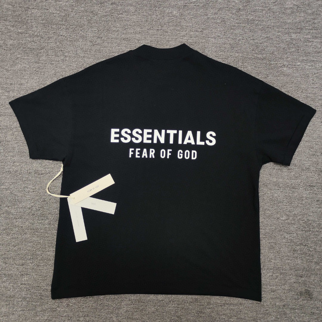 Fear of God Essentials ALWAYS ON系列 硅胶字母印花圆领短袖 T恤 男女同款 夏款 亮白色 亚瑟灰 玄青黑
