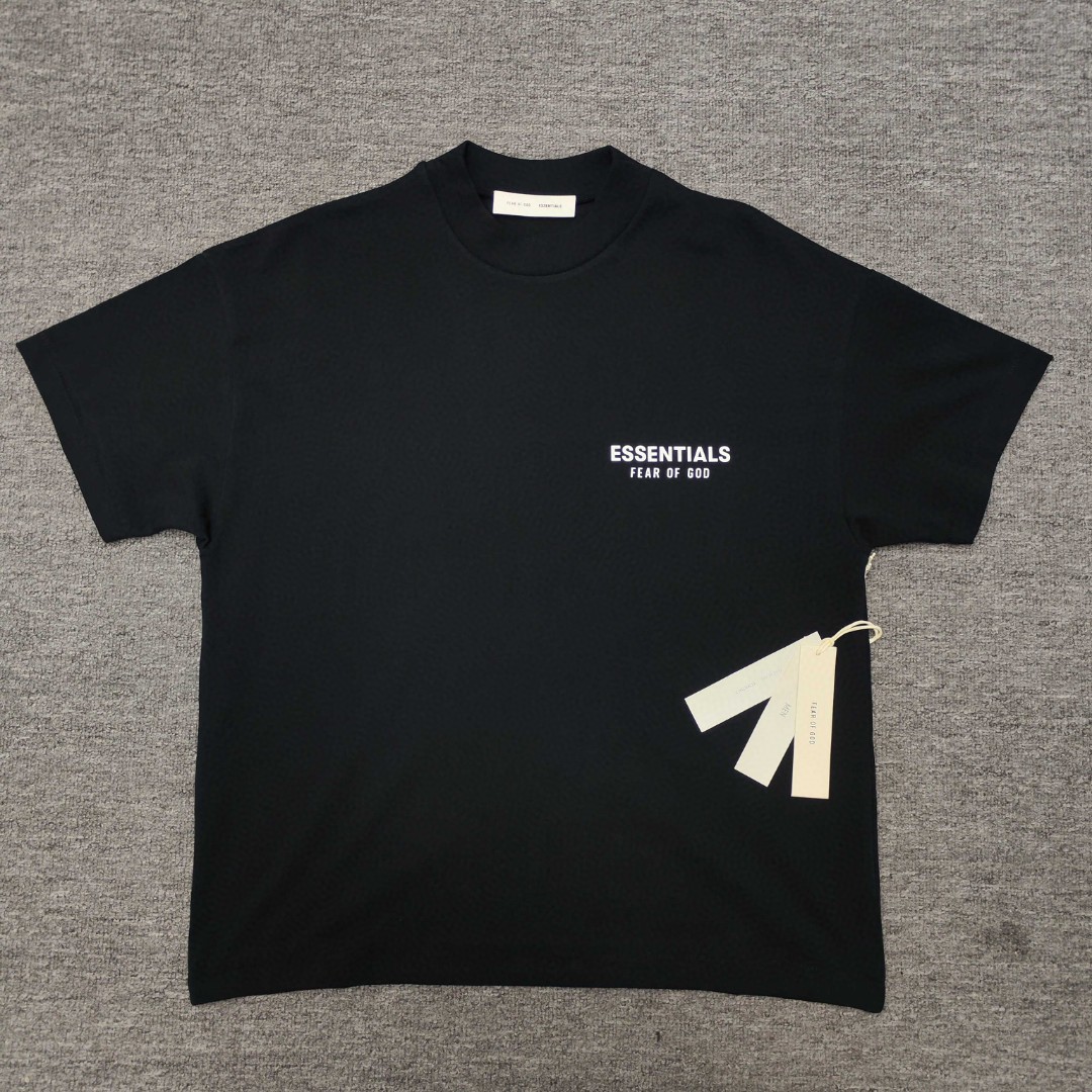 Fear of God Essentials ALWAYS ON系列 硅胶字母印花圆领短袖 T恤 男女同款 夏款 亮白色 亚瑟灰 玄青黑