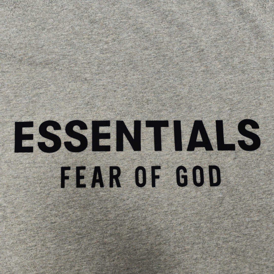 Fear of God Essentials ALWAYS ON系列 硅胶字母印花圆领短袖 T恤 男女同款 夏款 亮白色 亚瑟灰 玄青黑