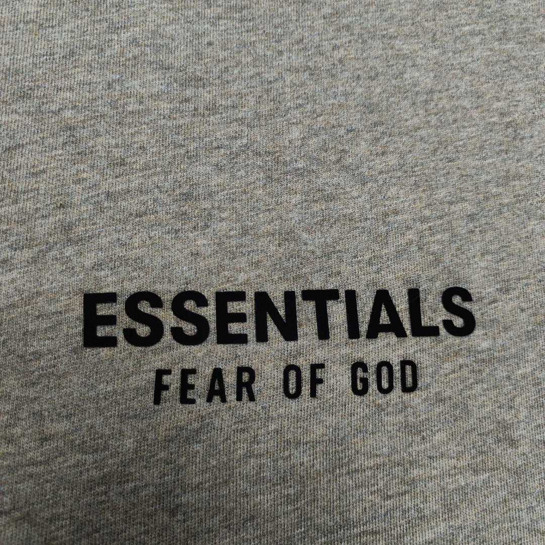 Fear of God Essentials ALWAYS ON系列 硅胶字母印花圆领短袖 T恤 男女同款 夏款 亮白色 亚瑟灰 玄青黑