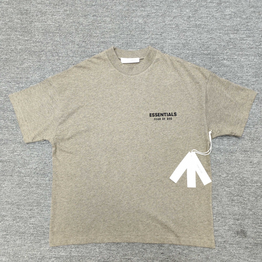 Fear of God Essentials ALWAYS ON系列 硅胶字母印花圆领短袖 T恤 男女同款 夏款 亮白色 亚瑟灰 玄青黑
