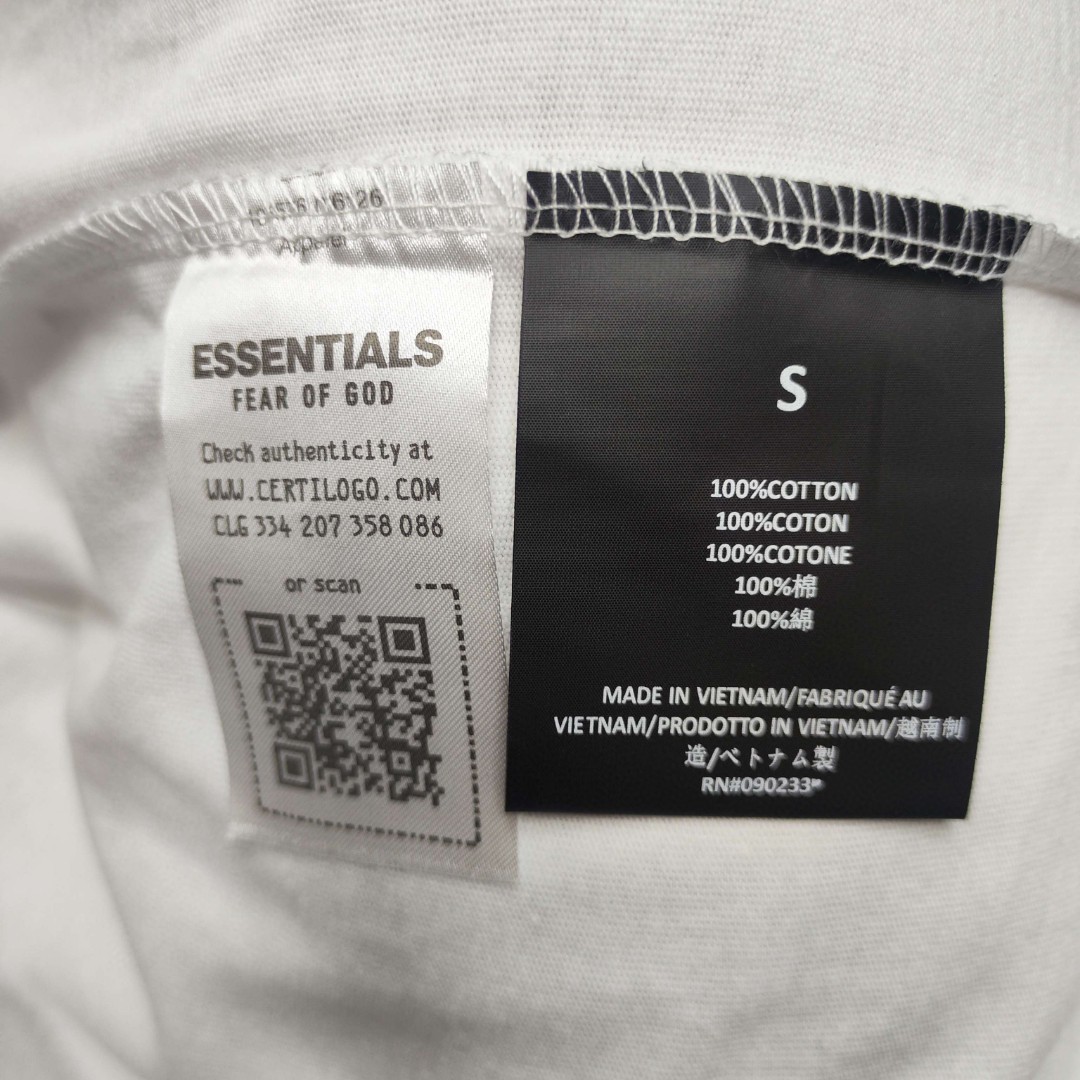 Fear of God Essentials ALWAYS ON系列 硅胶字母印花圆领短袖 T恤 男女同款 夏款 亮白色 亚瑟灰 玄青黑