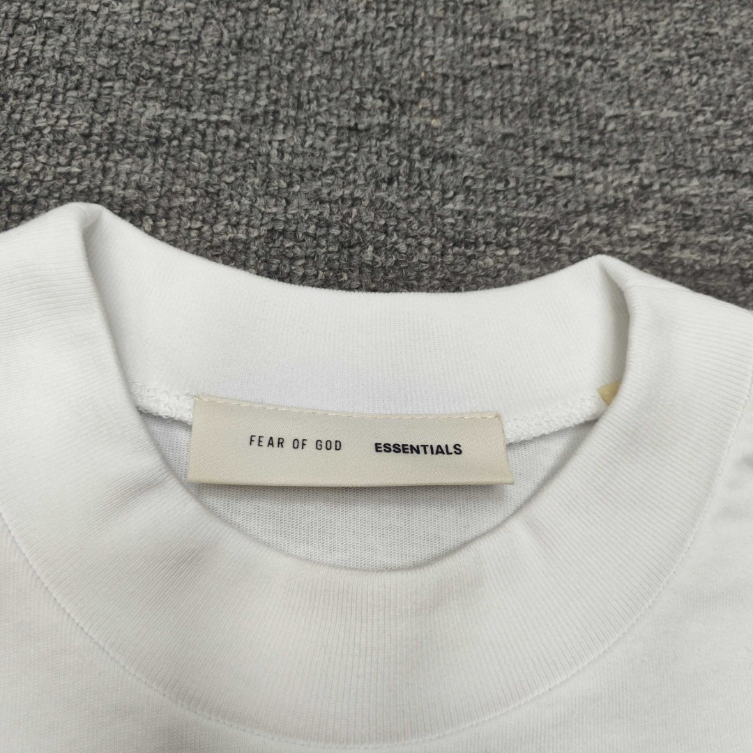 Fear of God Essentials ALWAYS ON系列 硅胶字母印花圆领短袖 T恤 男女同款 夏款 亮白色 亚瑟灰 玄青黑