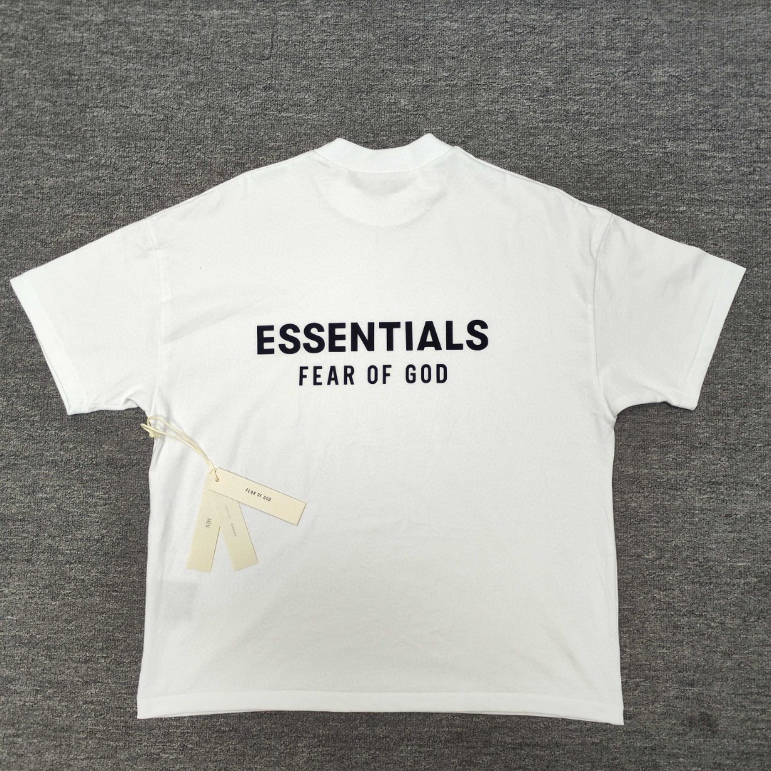 Fear of God Essentials ALWAYS ON系列 硅胶字母印花圆领短袖 T恤 男女同款 夏款 亮白色 亚瑟灰 玄青黑