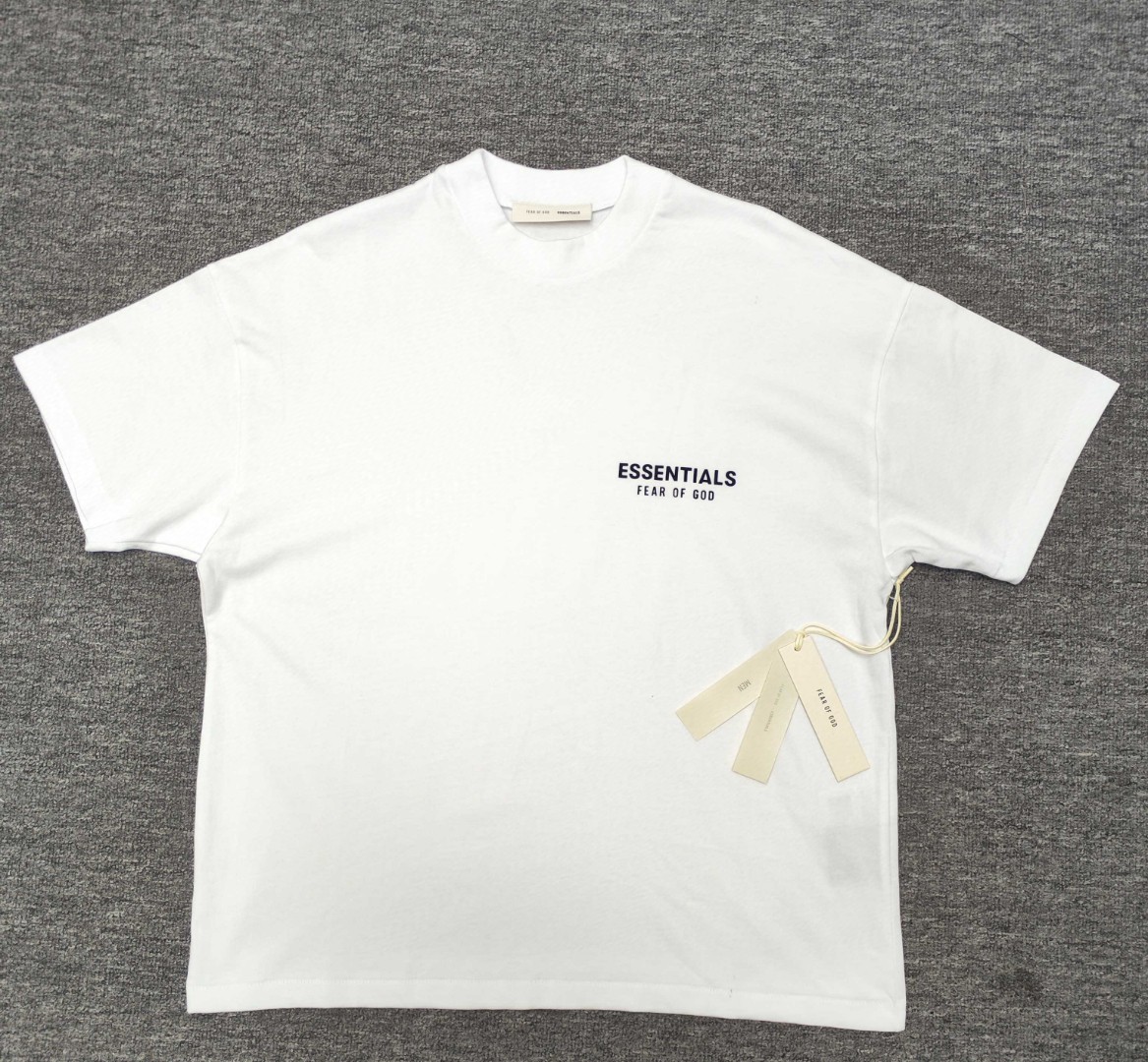 Fear of God Essentials ALWAYS ON系列 硅胶字母印花圆领短袖 T恤 男女同款 夏款 亮白色 亚瑟灰 玄青黑