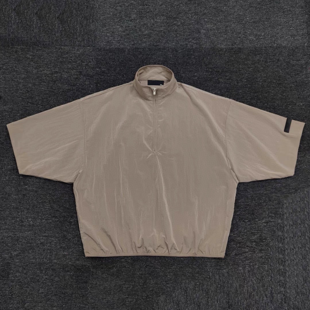 Fear of God Essentials 金属尼龙梭织落肩短袖 外套 男女同款 夏款 金属铜