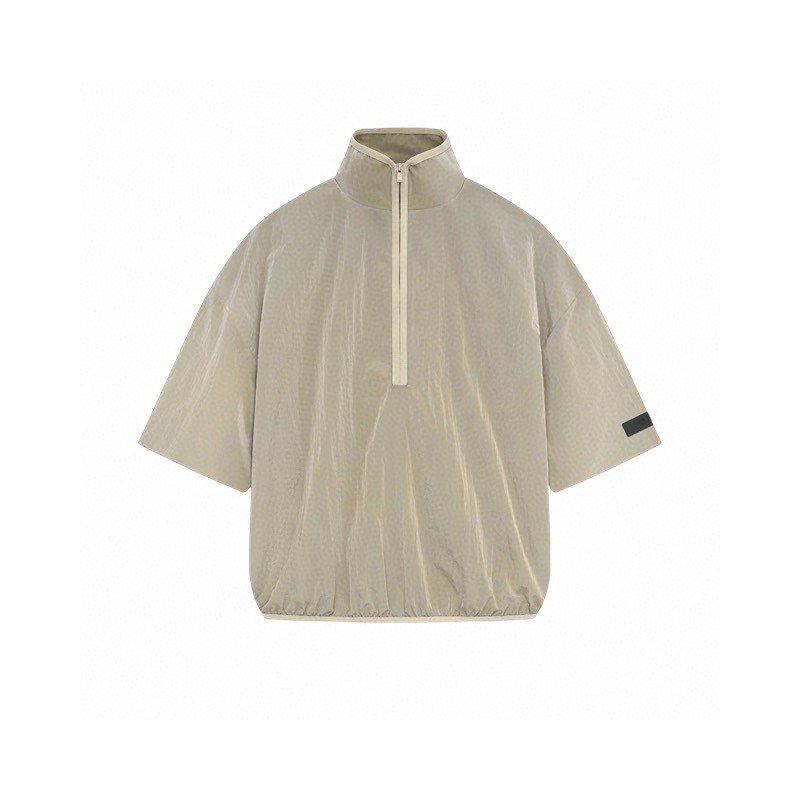 Fear of God Essentials 金属尼龙梭织落肩短袖 外套 男女同款 夏款 金属铜