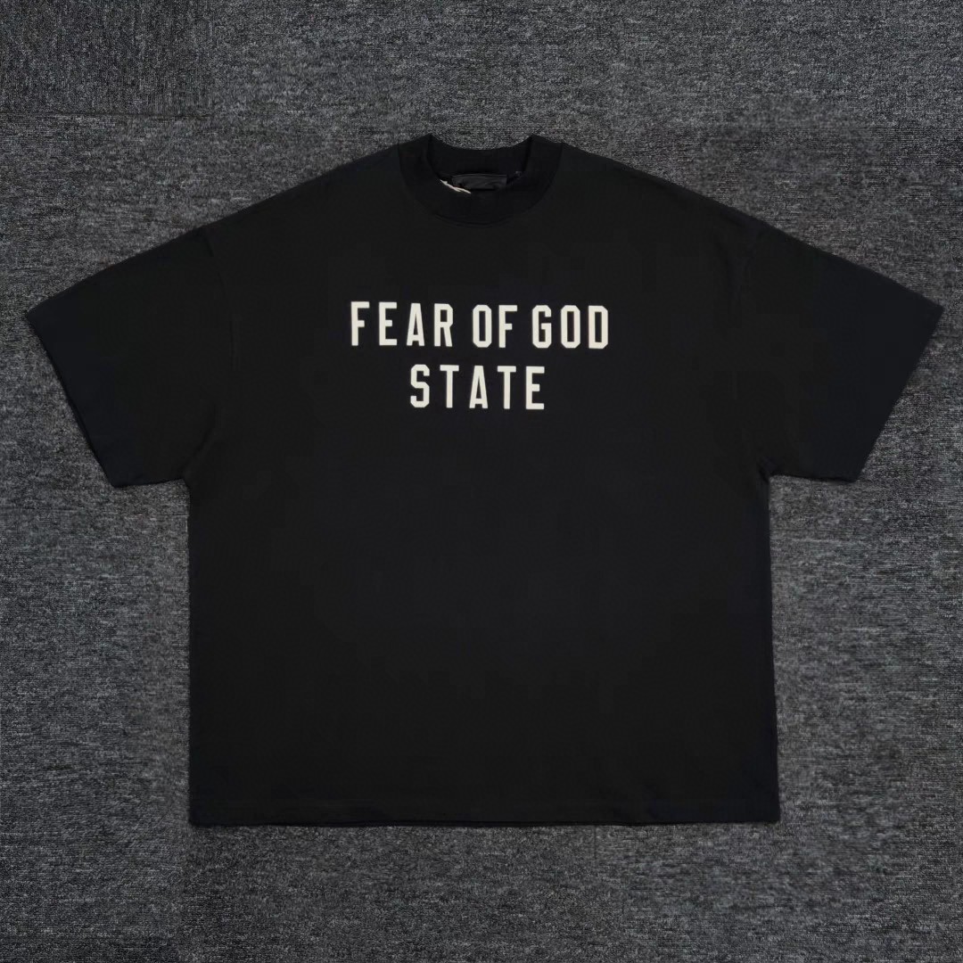 Fear of God Essentials HOLIDAY系列 字母印花圆领短袖 T恤 男女同款 夏款 曜石黑 幽兰紫