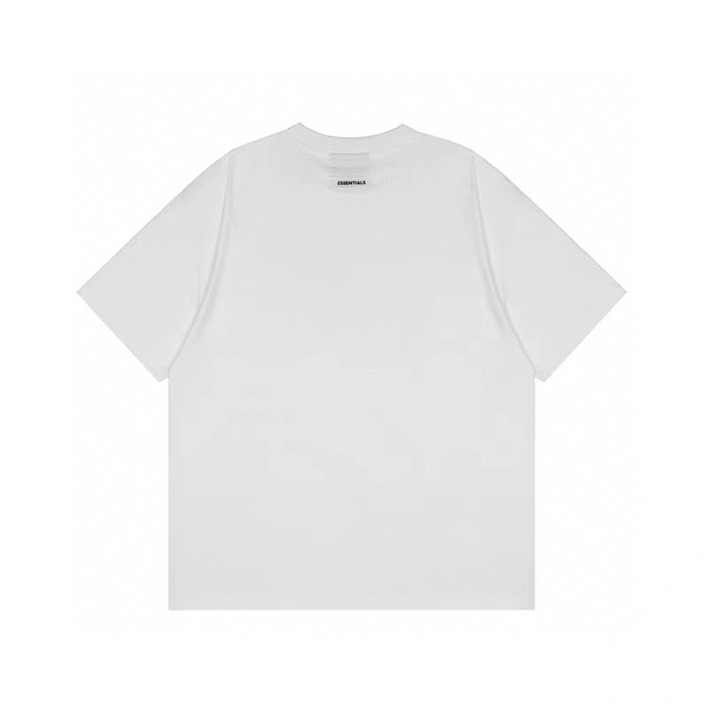 Fear of God Essentials 2026 复线黑标硅胶字母男女同款短袖 T恤 夏款 白色 炭灰色