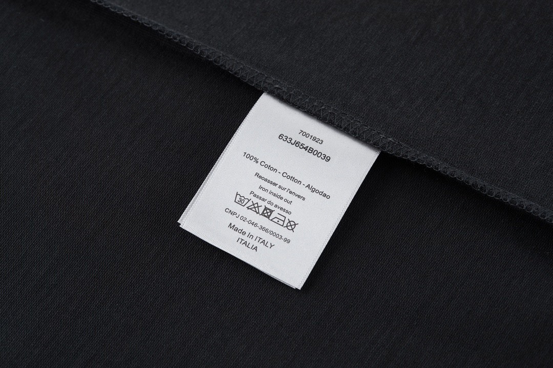 DIOR 迪奥 铭牌刺绣圆领短袖 T恤 夏季 白色 黑色 A0 343J696C0554-C088