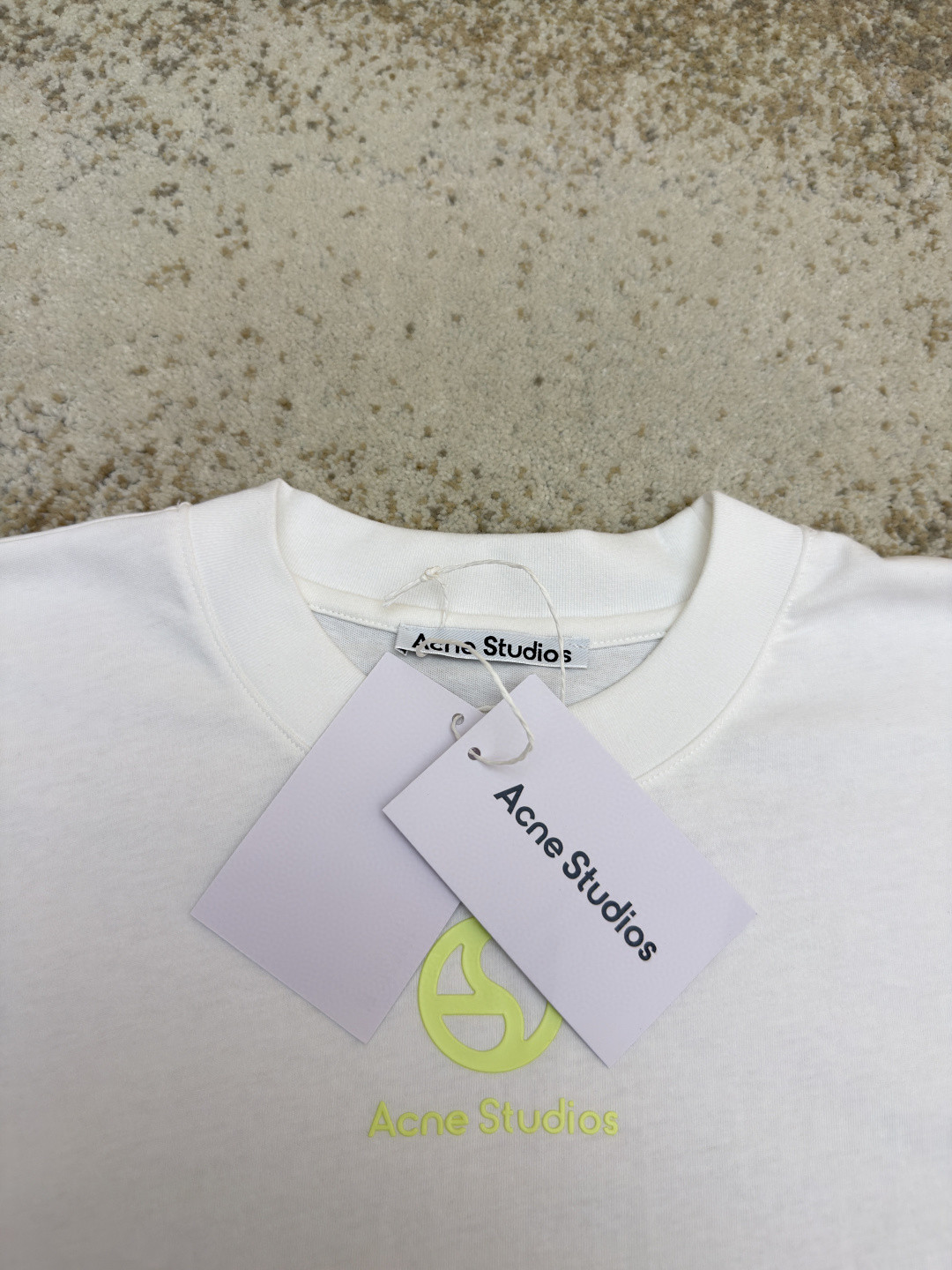 Acne Studios 徽标圆领T恤 短袖 白色 灰色 A0 CL0399-183