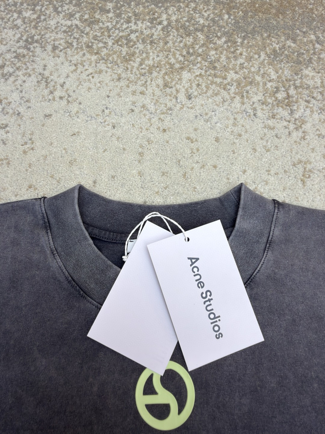 Acne Studios 徽标圆领T恤 短袖 白色 灰色 A0 CL0399-183