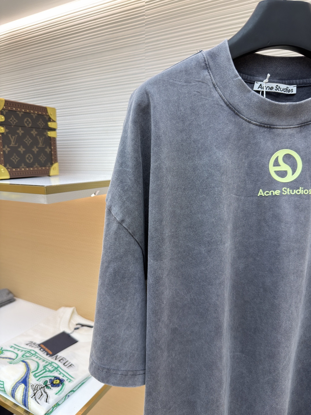 Acne Studios 徽标圆领T恤 短袖 白色 灰色 A0 CL0399-183