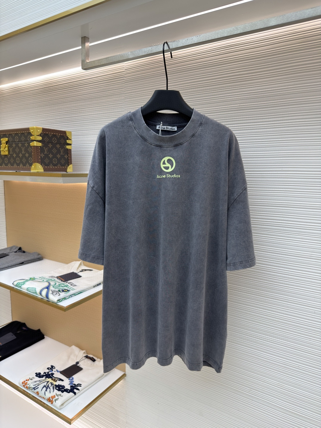 Acne Studios 徽标圆领T恤 短袖 白色 灰色 A0 CL0399-183