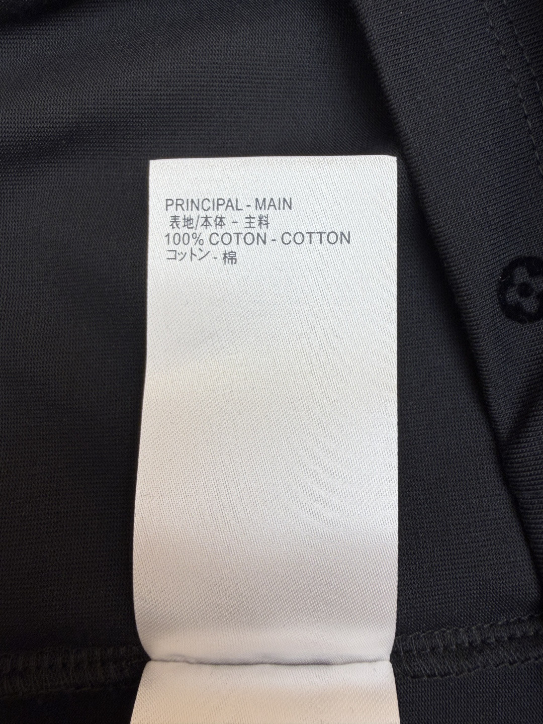 LOUIS VUITTON 路易威登 LV 植绒印花暗纹圆领T恤 短袖 白色 黑色 A0 