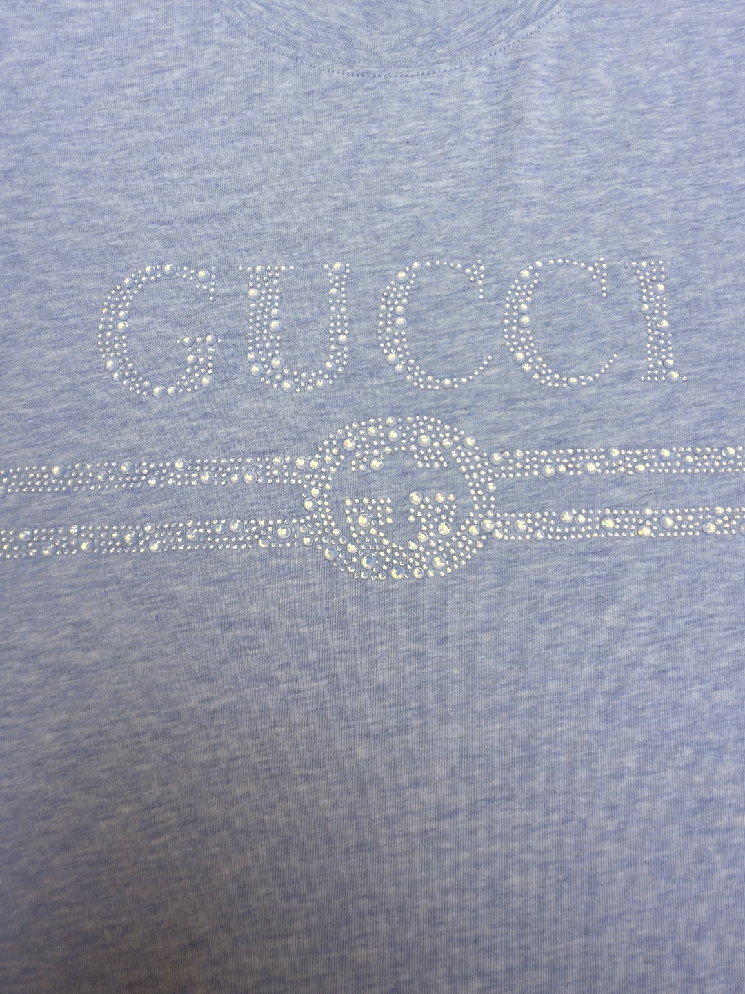 GUCCI 古驰 烫钻logo标识圆领短袖 T恤 夏季 黑色 灰色 A0 796395-XJG36-1043