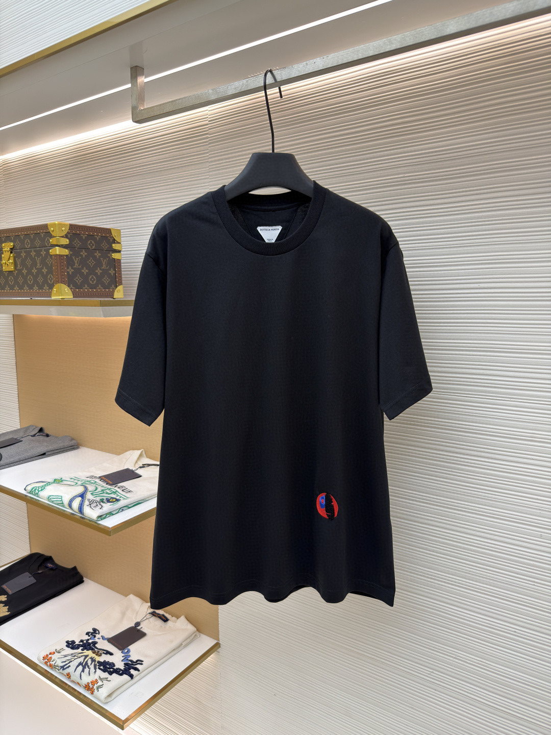 Bottega Veneta 脸谱印花圆领短袖 T恤 夏款 白色 黑色 A0 