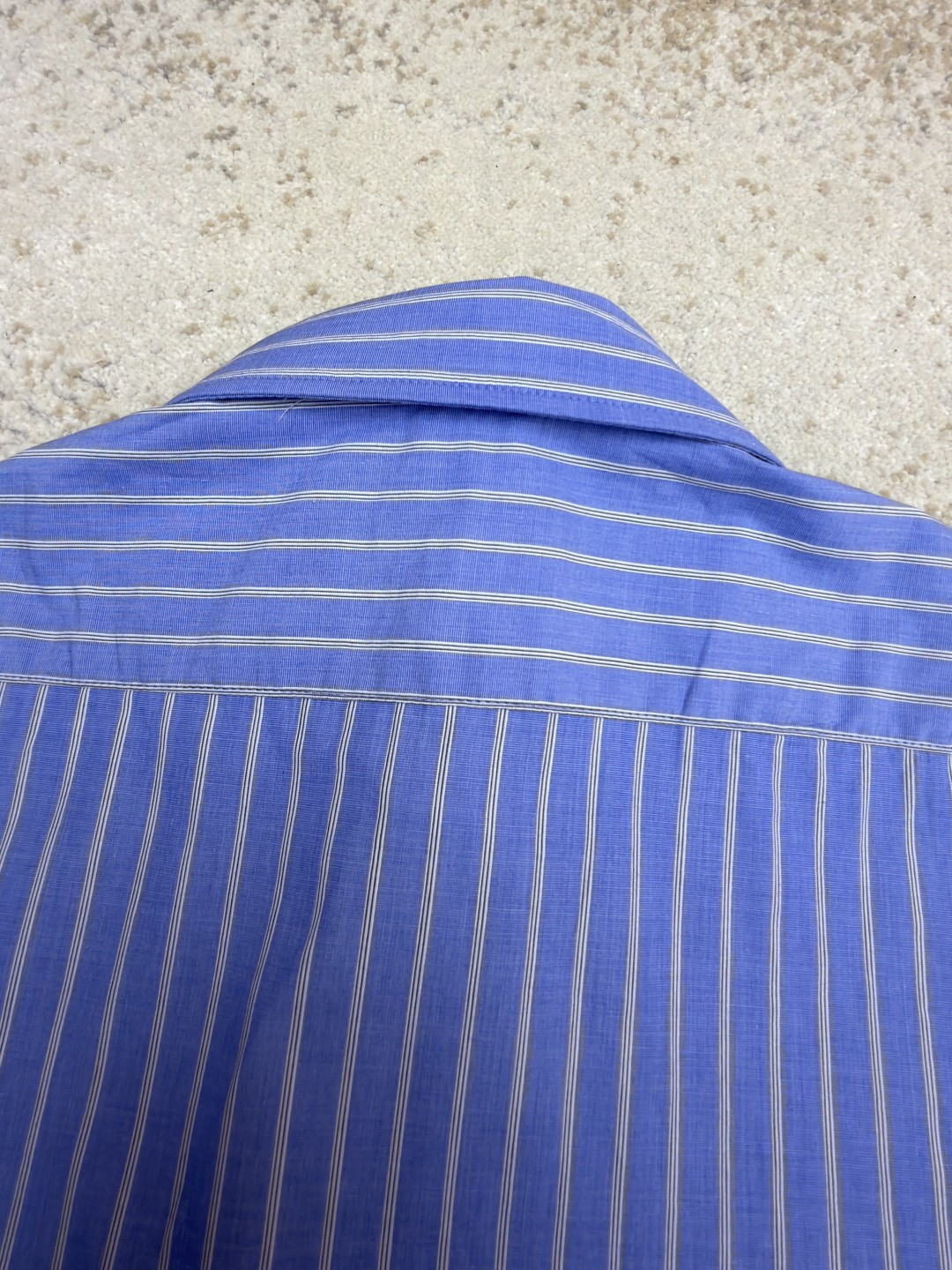 LOUIS VUITTON 路易威登 LV 条纹提花印花短袖衬衫 夏季 蓝色 A5 1AJURI