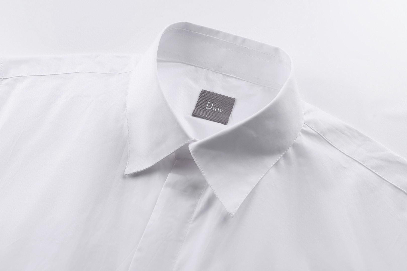 DIOR 迪奥 刺绣logo翻领衬衫 外套 长袖 白色 A5
