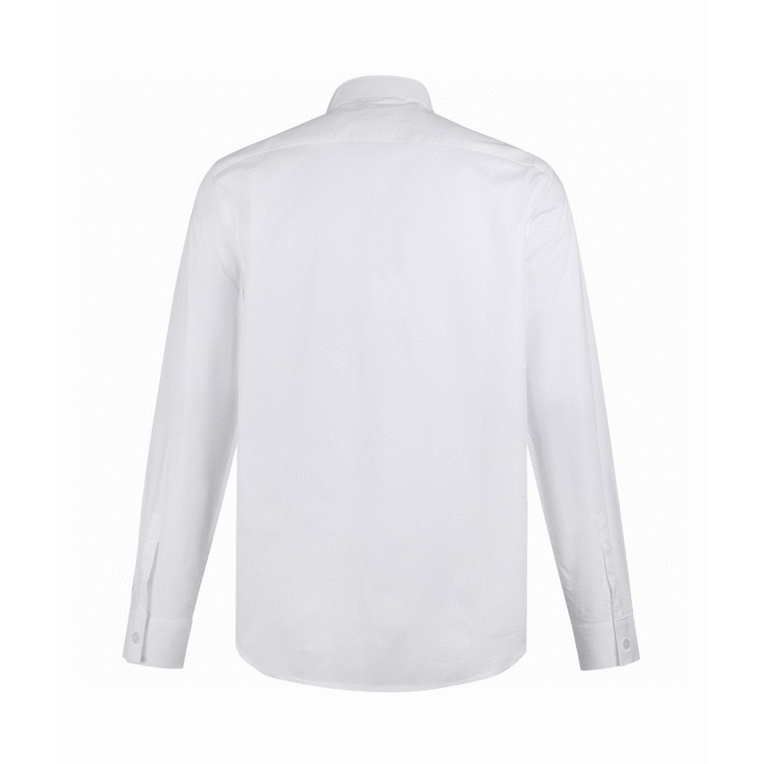 DIOR 迪奥 刺绣logo翻领衬衫 外套 长袖 白色 A5