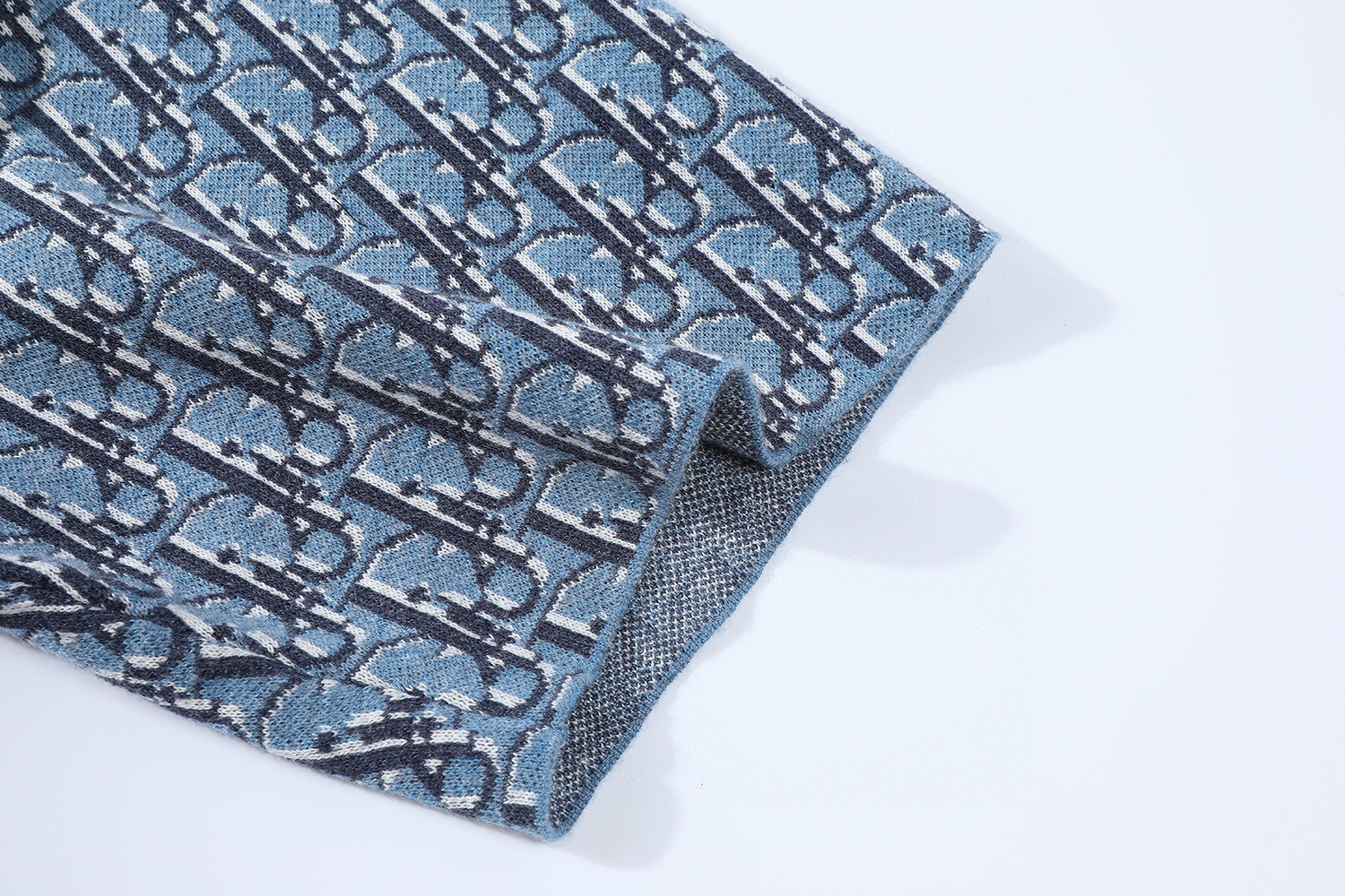 DIOR 迪奥 满印提花针织圆领 T恤 夏季 短袖 蓝色 A7 593M634A7018-C585