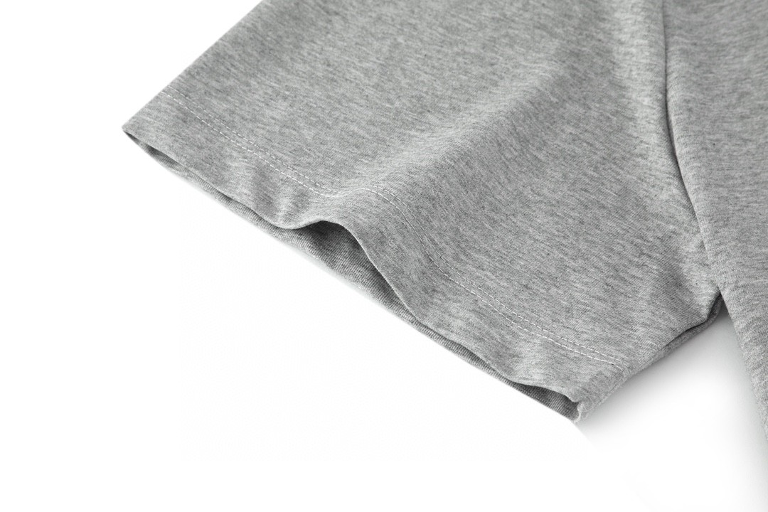 Loewe 罗意威 植绒绣花logo圆领短袖 T恤 灰色 A0 H616Y22X67-1440