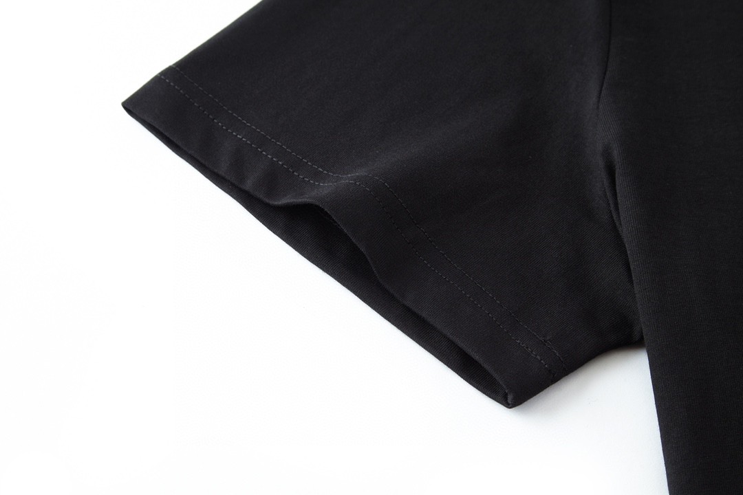 Loewe 罗意威 植绒绣花logo圆领短袖 T恤 白色 黑色 A0