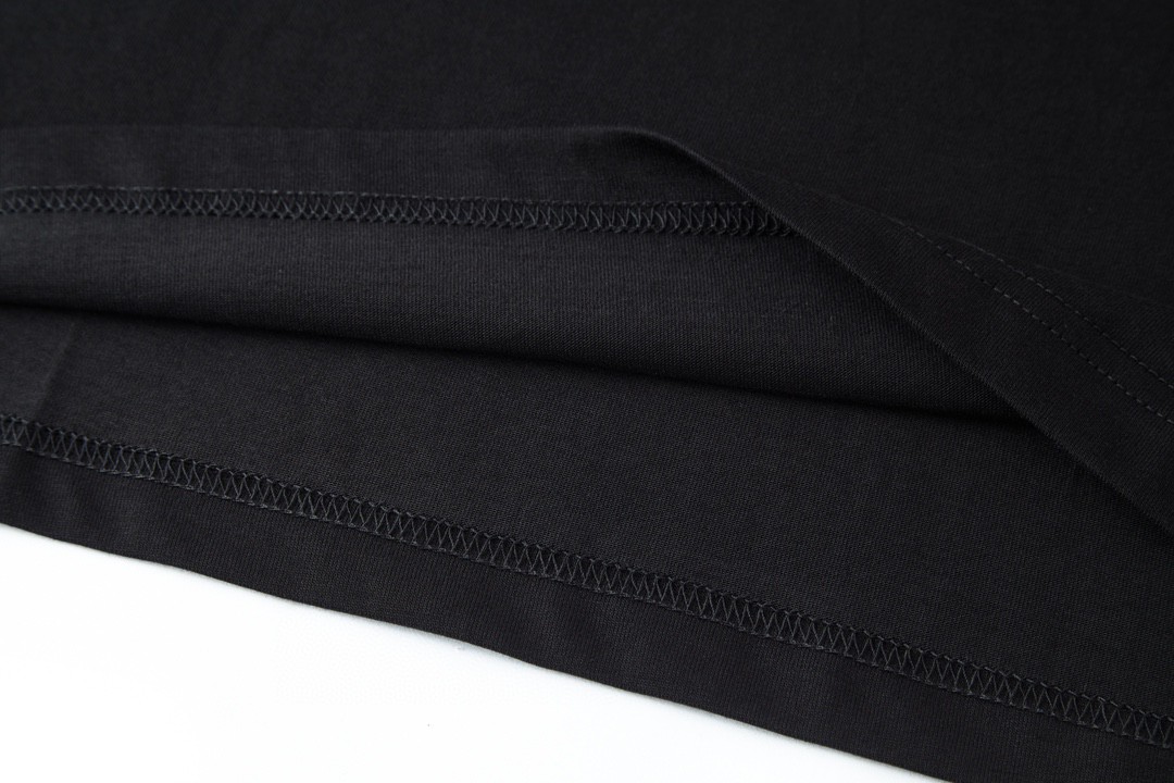 Loewe 罗意威 植绒绣花logo圆领短袖 T恤 白色 黑色 A0