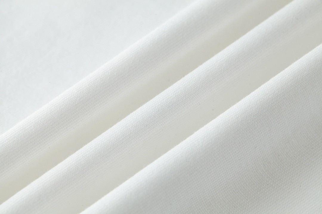 Loewe 罗意威 植绒绣花logo圆领短袖 T恤 白色 黑色 A0