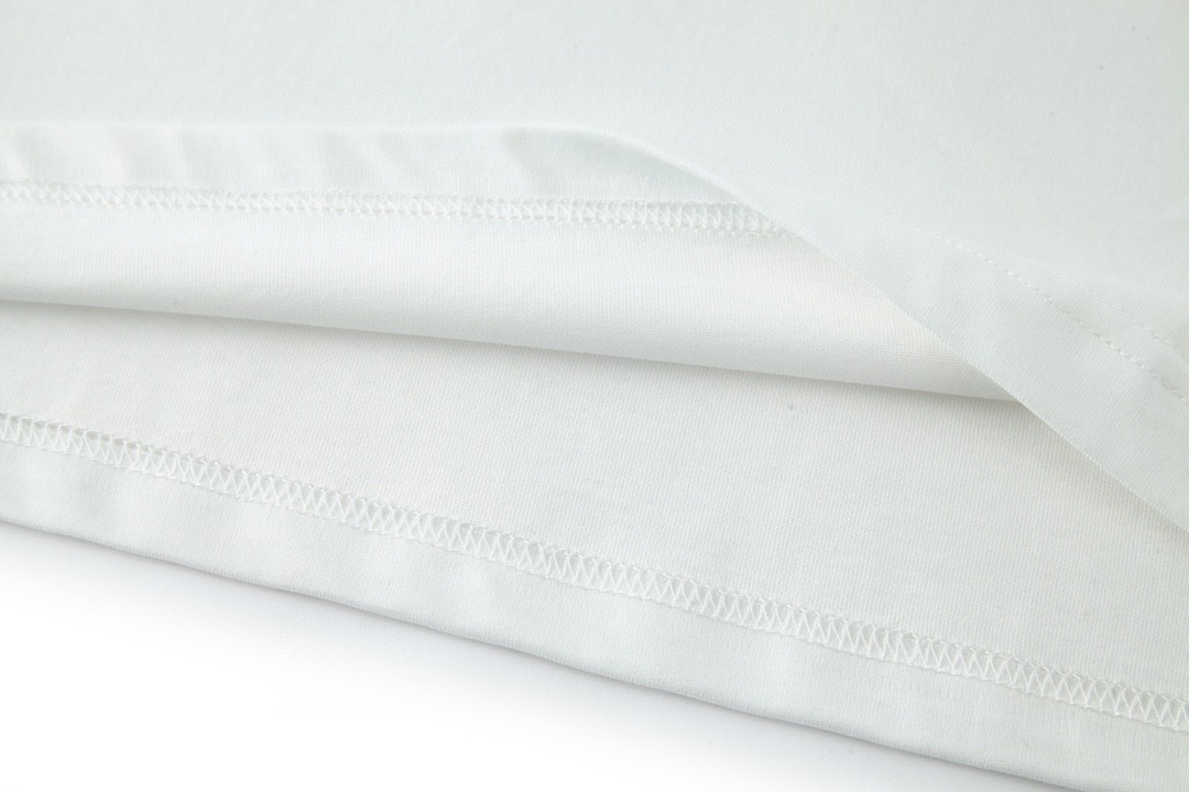 Loewe 罗意威 植绒绣花logo圆领短袖 T恤 白色 黑色 A0