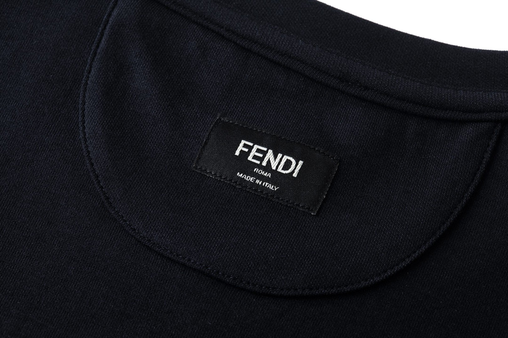 FENDI 芬迪 刺绣手绘标识T恤 短袖 套头 夏季 白色 黑色 A0 FY0936AYZ9F0H0G