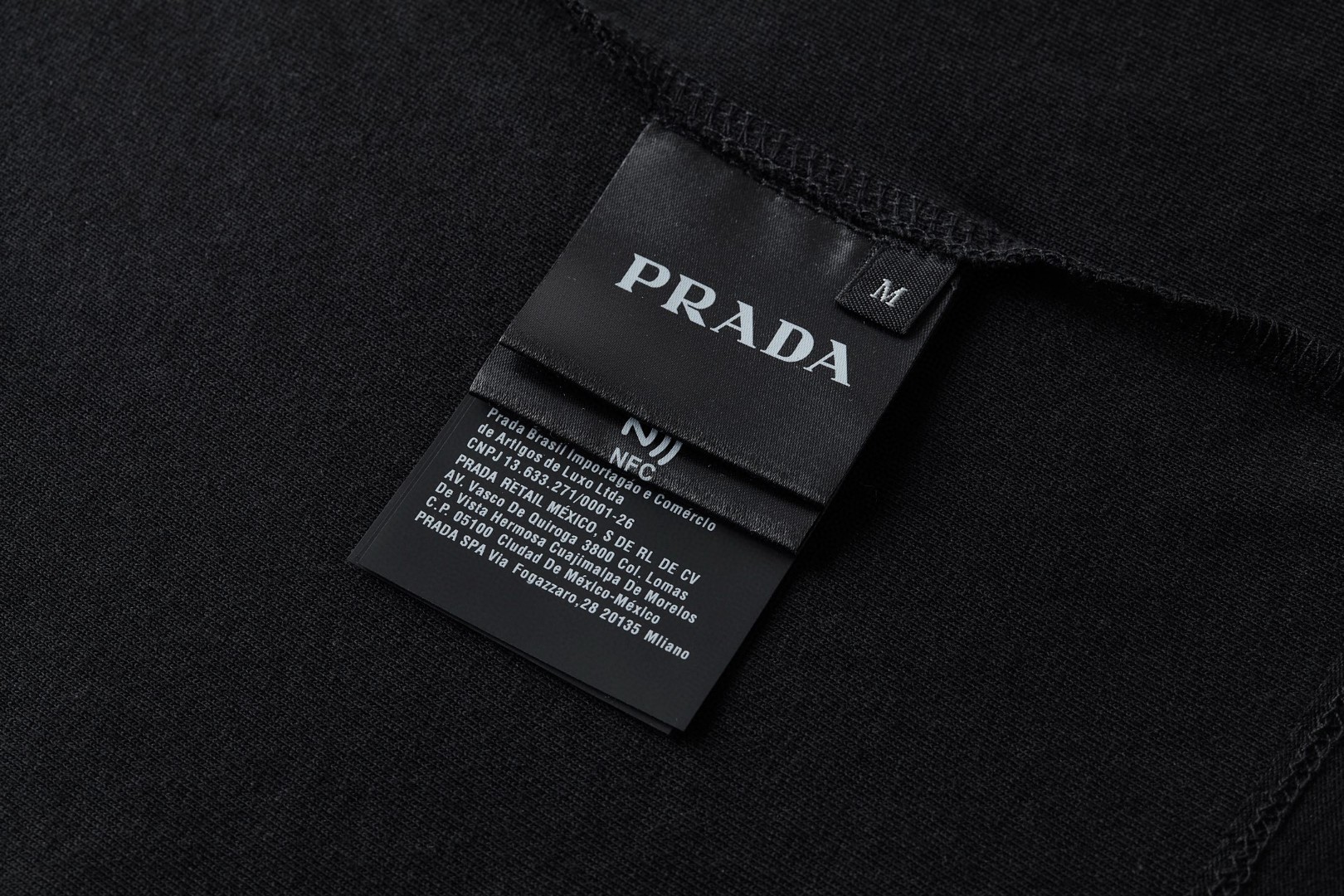 PRADA 普拉达 毛巾刺绣标识圆领短袖 T恤 夏季 黑色 蓝色 白色 A0 UJN897-14LB-F0008-S-OOO