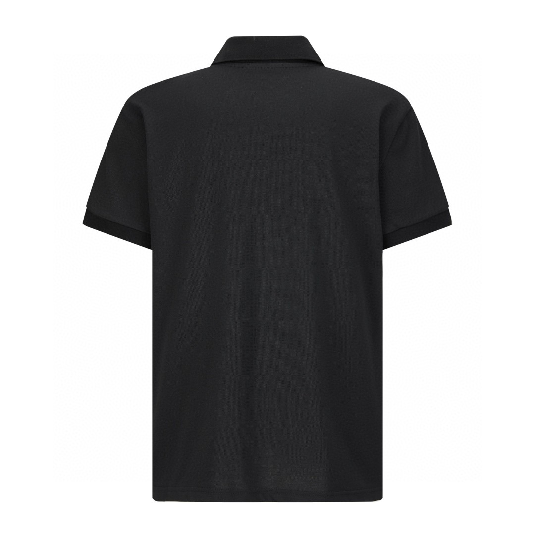 PRADA 普拉达 钢标翻领Polo衫 短袖 T恤 夏季 白色 黑色 A0 UJN444-XGS-F0009-S-WM3