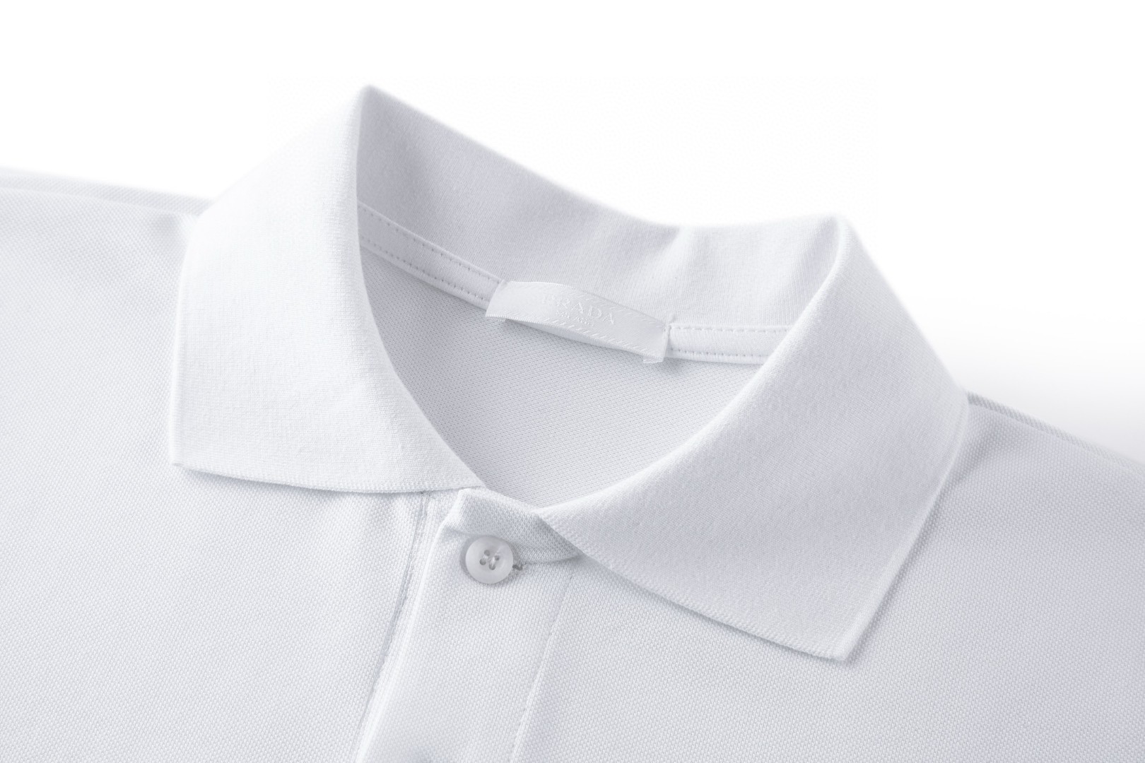 PRADA 普拉达 钢标翻领Polo衫 短袖 T恤 夏季 白色 黑色 A0 UJN444-XGS-F0009-S-WM3