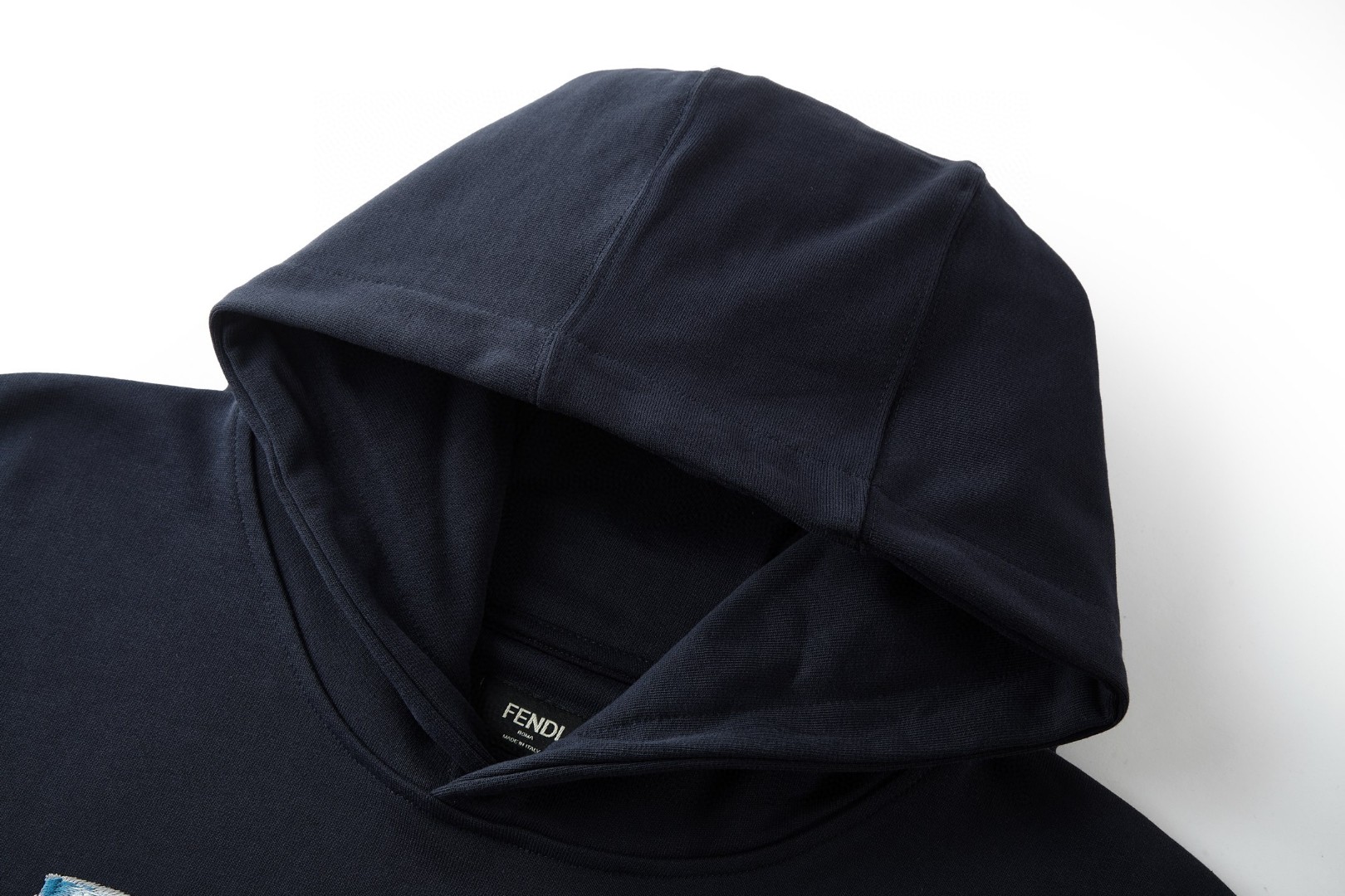 FENDI 芬迪 刺绣手绘标识连帽卫衣 长袖 外套 蓝色 B0 FY1143AYZ8F0PTH