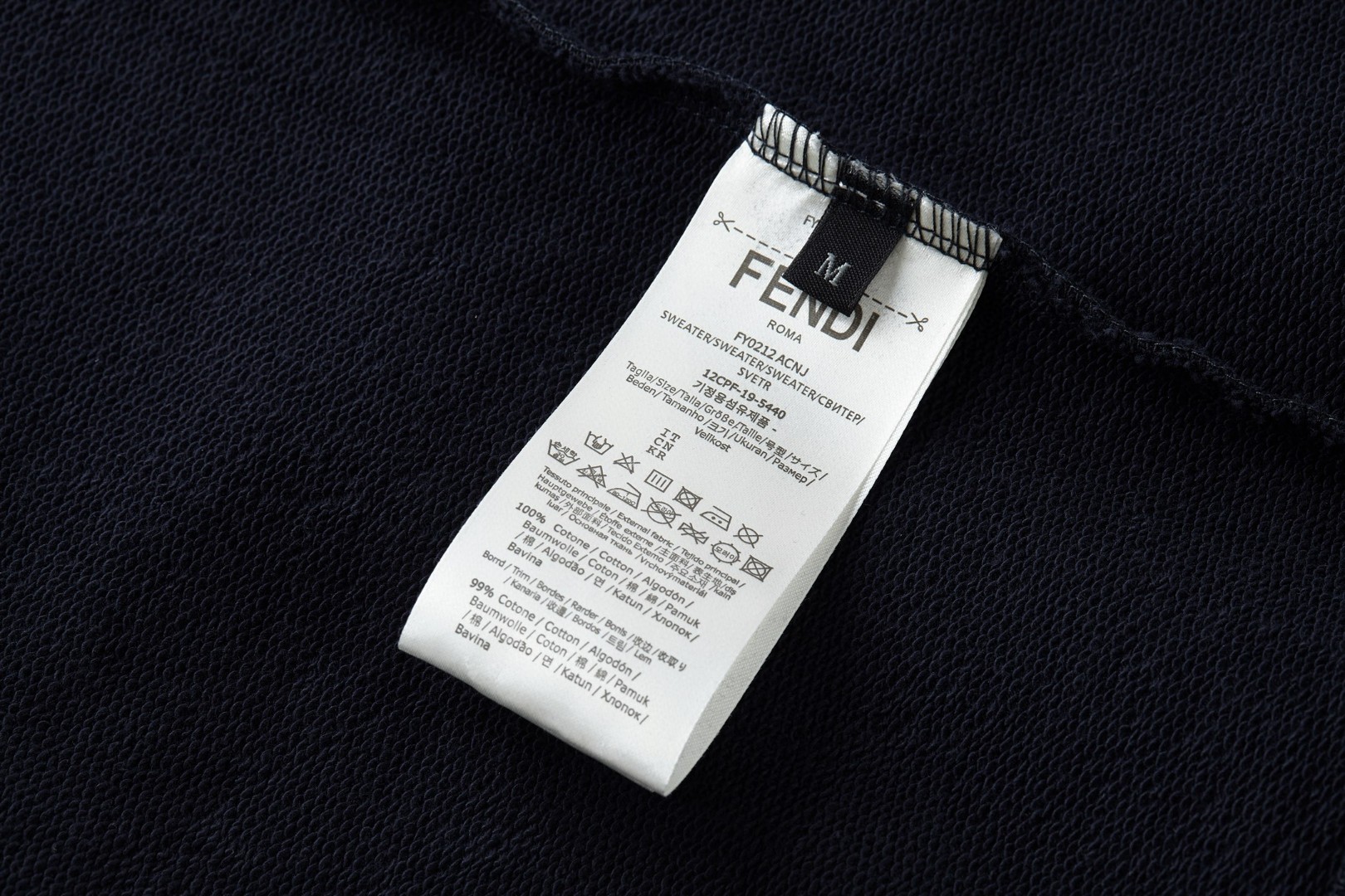 FENDI 芬迪 刺绣手绘标识连帽卫衣 长袖 外套 蓝色 B0 FY1143AYZ8F0PTH