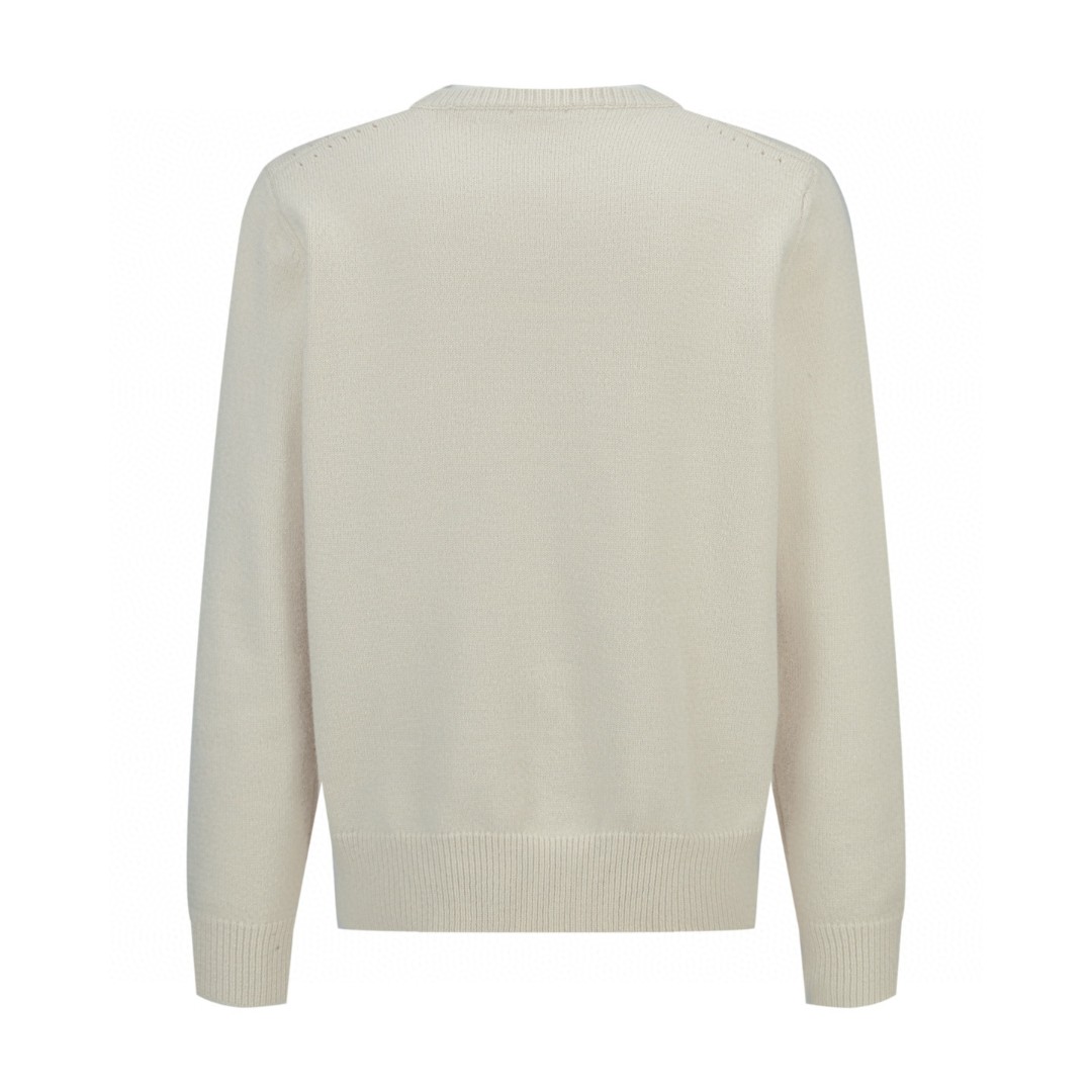 CELINE 赛琳 字母印花马车标识圆领毛衣 针织衫 外套 长袖 米色 B0 RY0SV1261-01W1