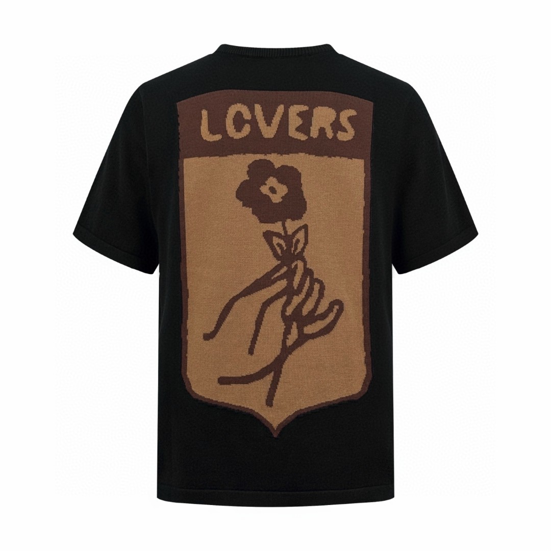 LOUIS VUITTON 路易威登 硬箱针织圆领短袖 T恤 白色 黑色 A5 1AJDWT