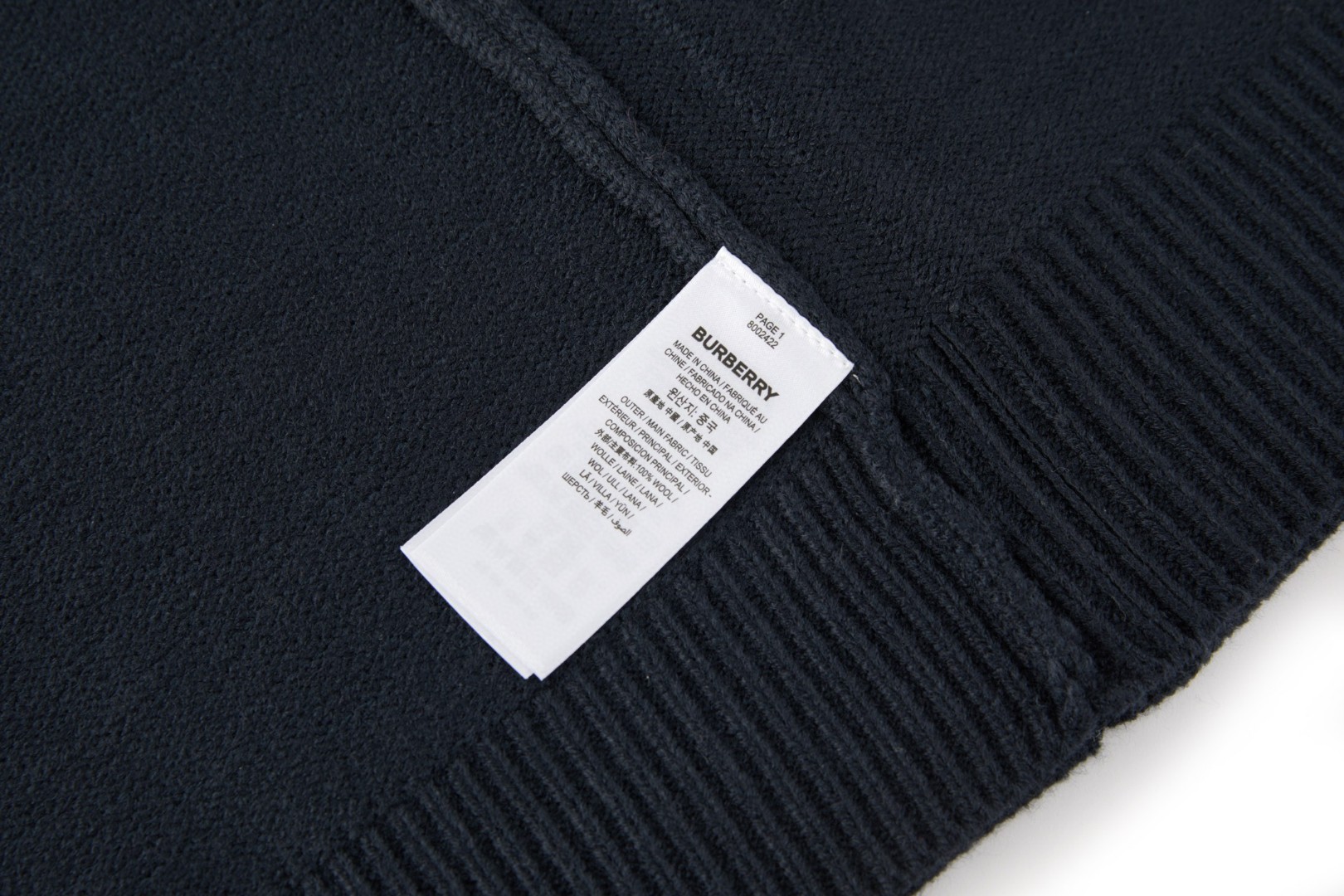 Burberry 巴宝莉 战马刺绣标识毛衣 长袖 外套 海军蓝 B0 81185971