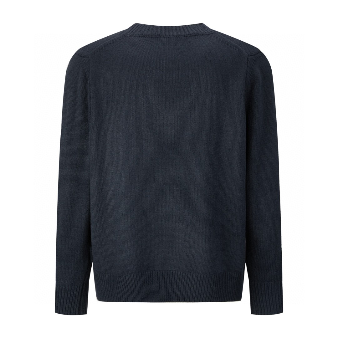 Burberry 巴宝莉 战马刺绣标识毛衣 长袖 外套 海军蓝 B0 81185971