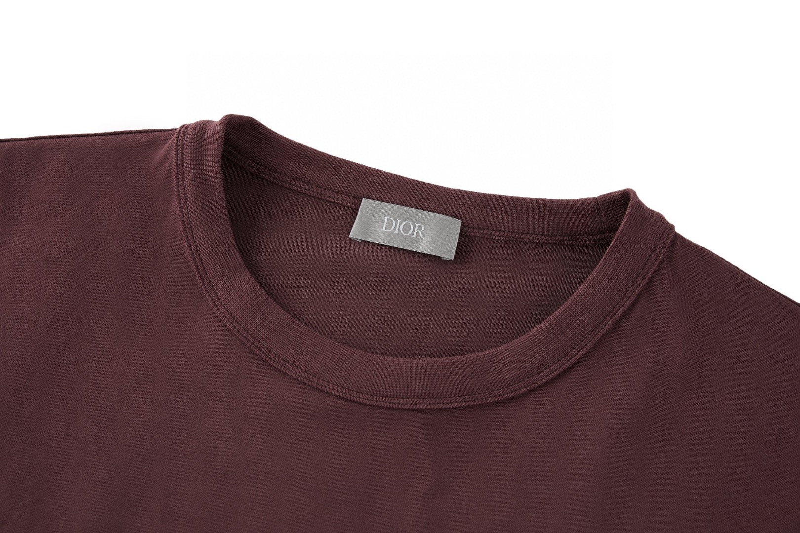DIOR 迪奥 麻绳标识圆领短袖 T恤 夏季 白色 酒红色 黑色 A0 613J668A0677-C080