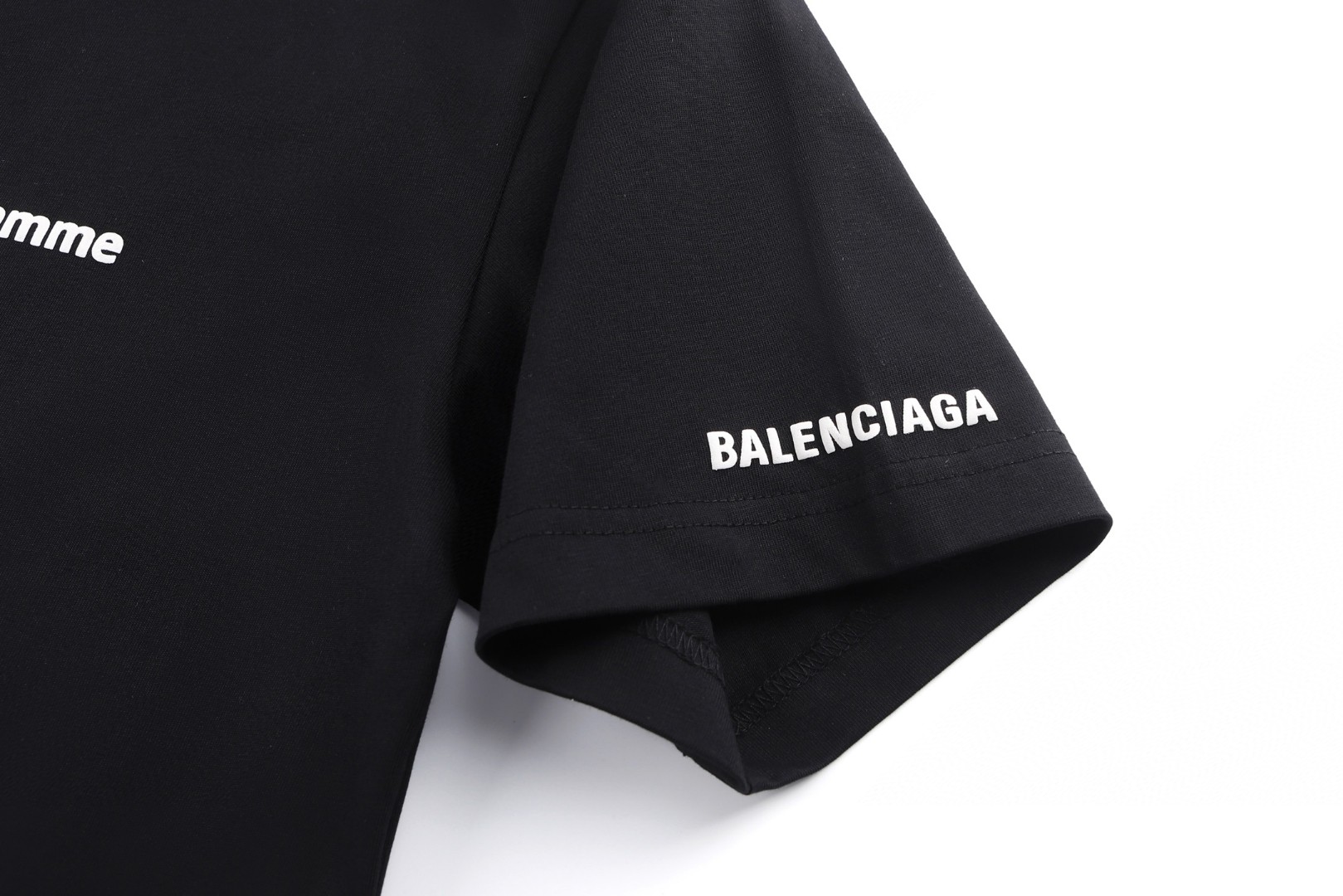 Balenciaga 巴黎世家 粮食计划短袖 T恤 圆领 夏季 黑色 A0 612966TMVL21070