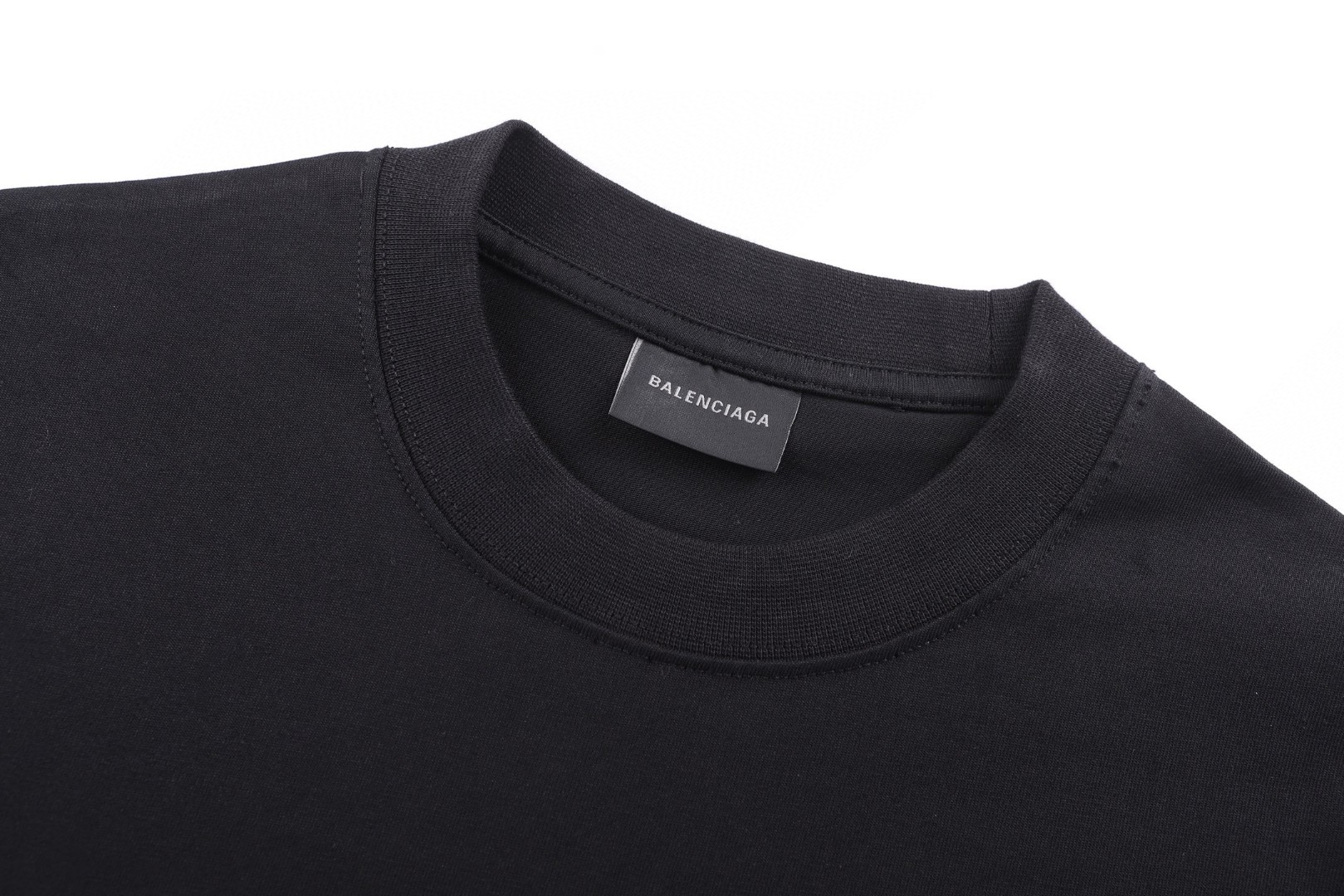 Balenciaga 巴黎世家 粮食计划短袖 T恤 圆领 夏季 黑色 A0 612966TMVL21070