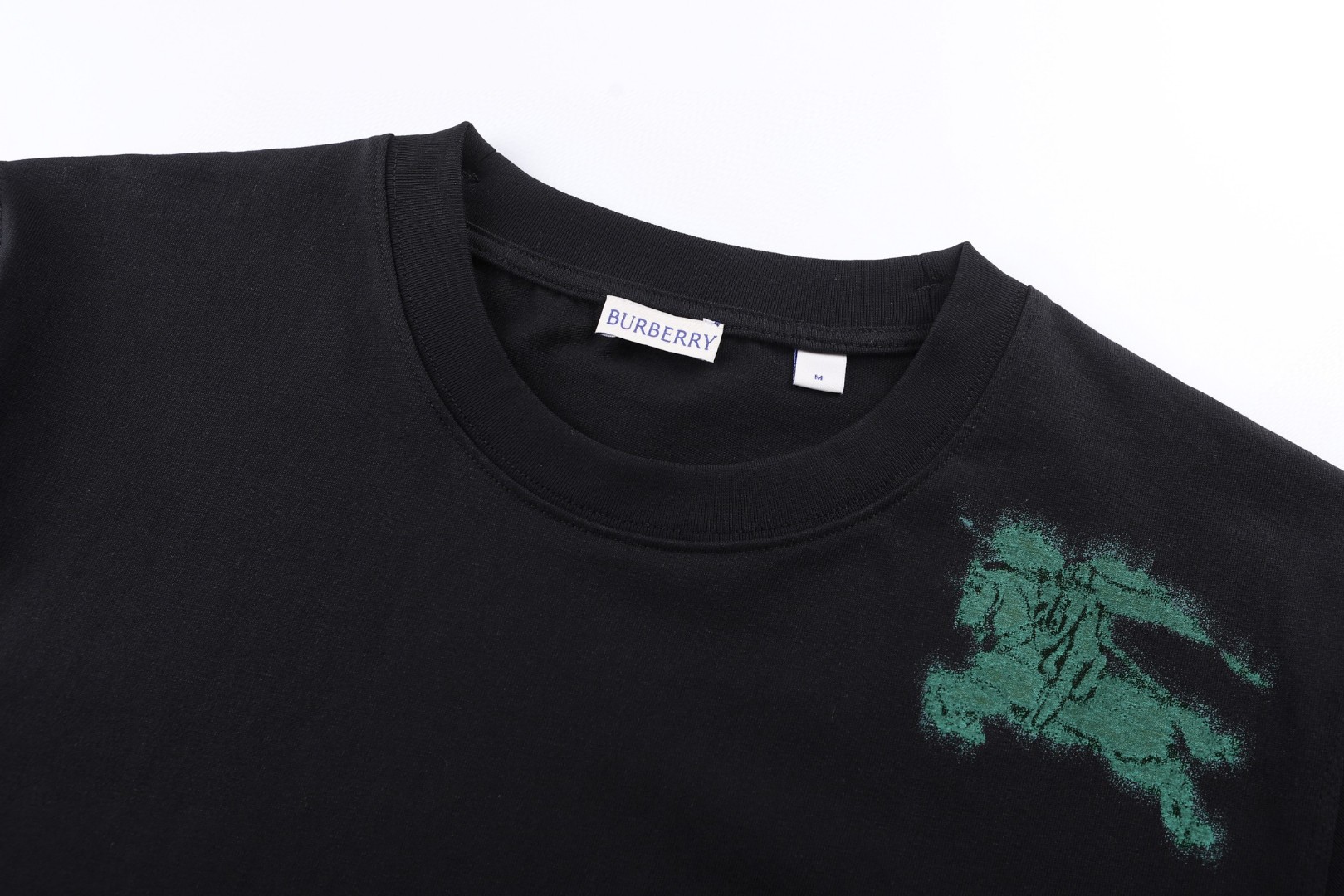 Burberry 巴宝莉 肩膀战马涂鸦骑士印花圆领Tee 短袖 T恤 白色 黑色 A0 80904331